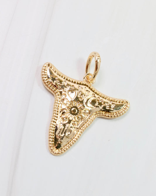 No Bull Cow Charm Gold
