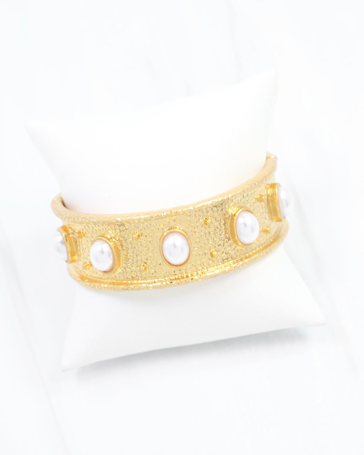 Bristos Pearl Stretch Bangle Bracelet WRVG