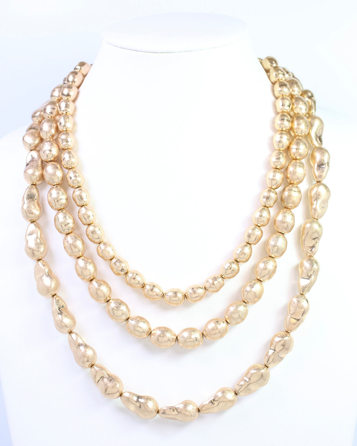 Ainsworth Beaded Necklace Worn Gold