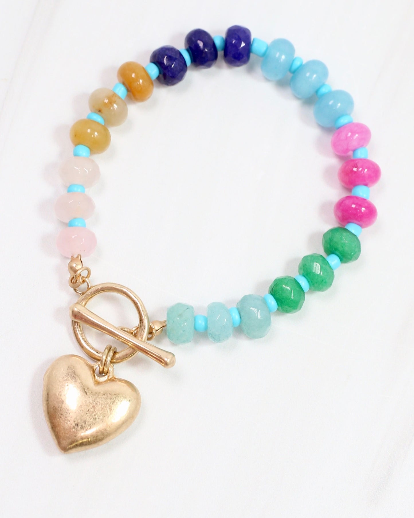 Allen Stretch Bracelet with Heart Multi