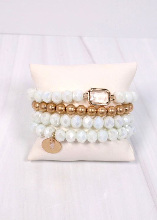 Grantham Bracelet Set WHITE OPAL