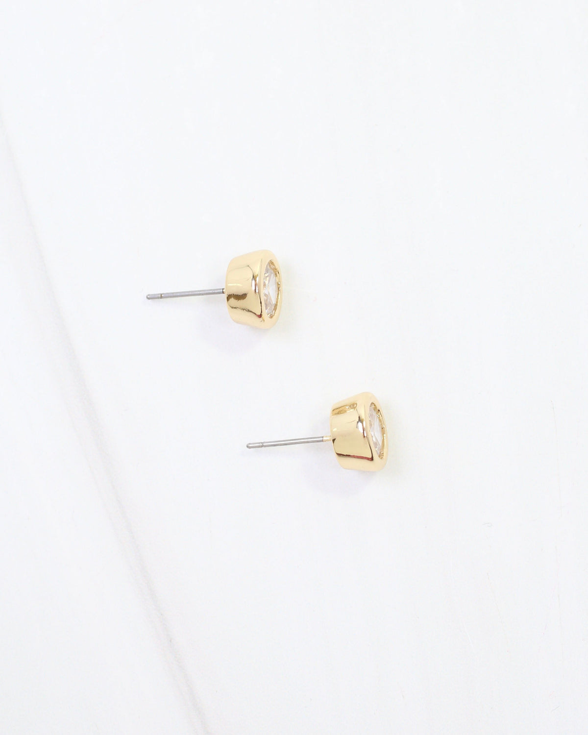 Maribel CZ Stud Earring WR Gold