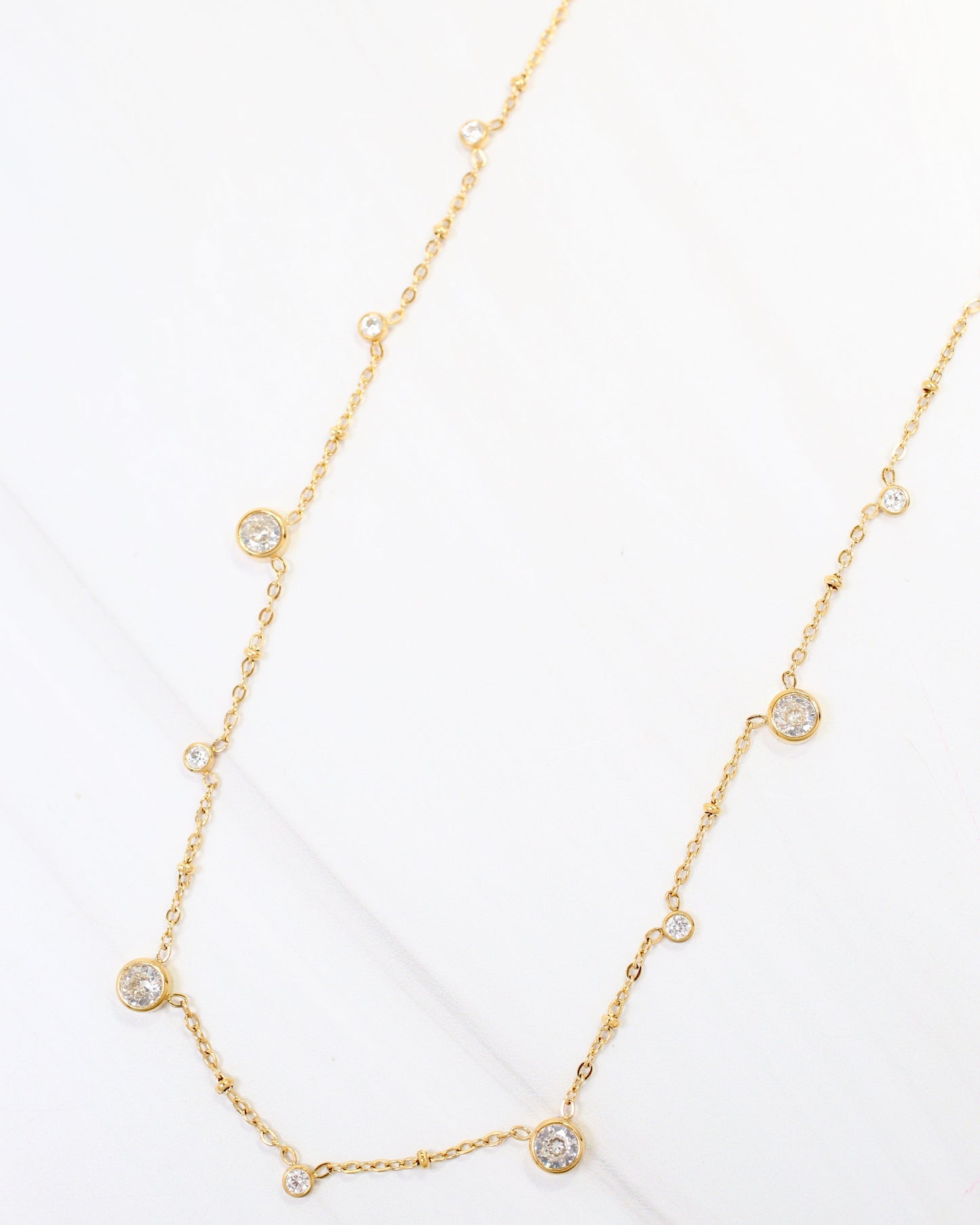 Cleopatra Crystal Necklace Gold