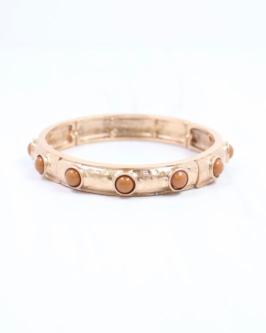 McKenna Stone Stretch Bracelet Taupe
