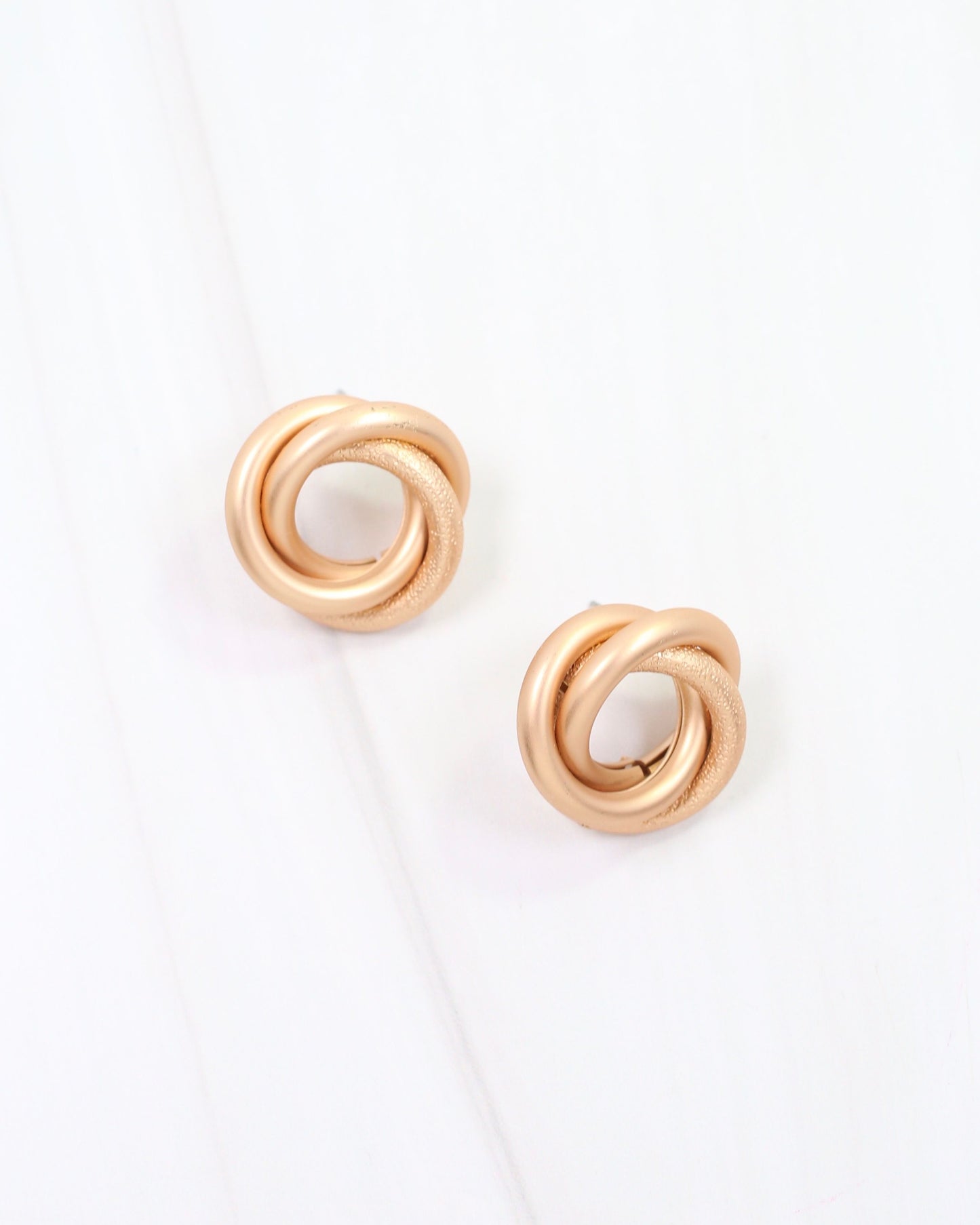 Karley Open Knot Earring Matte Gold