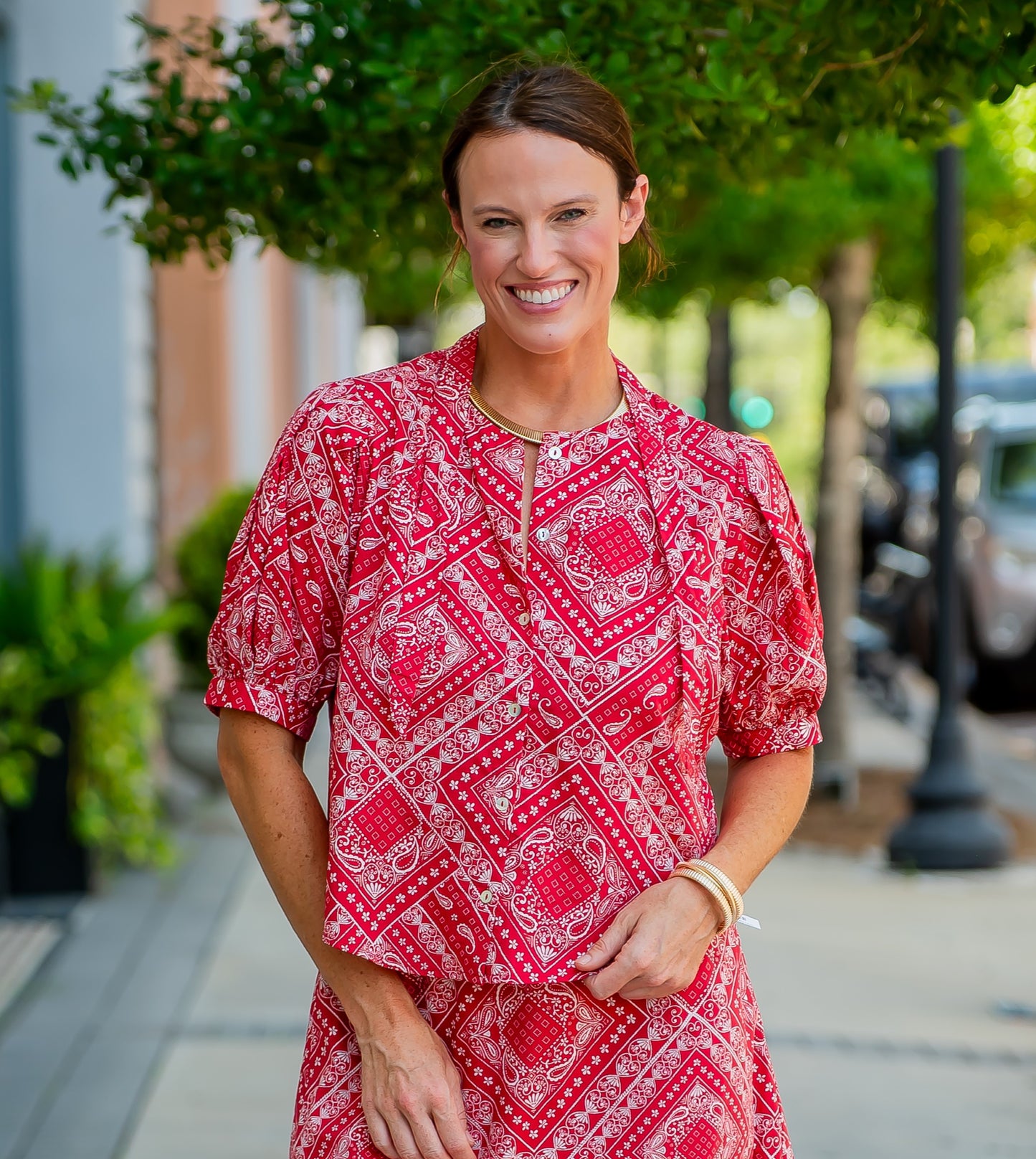 Arley Bandana Print Top
