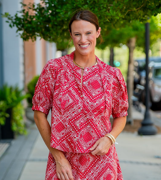 Arley Bandana Print Top