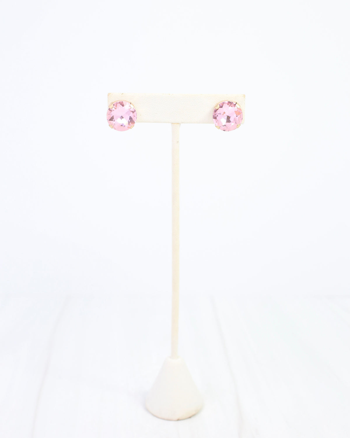 Andi Large Rhinestone Stud Earring Pink