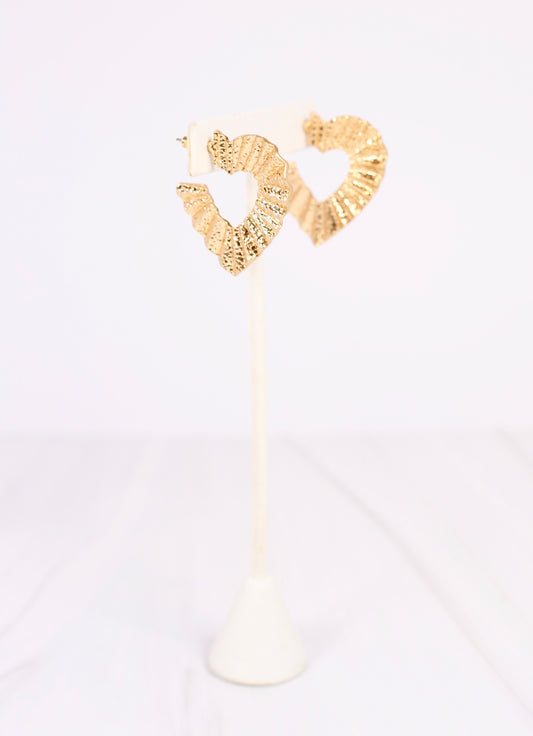 All You Need is Love Hoop Earring Shiny Gold