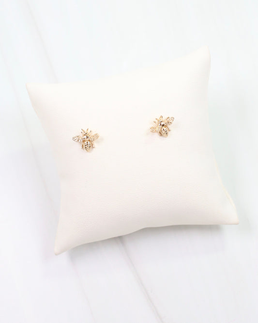 Great Falls Bee Stud Earring WR Gold