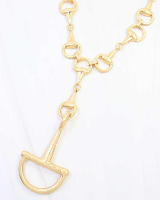 Bay Oaks Horsebit Pendant Necklace WRVG