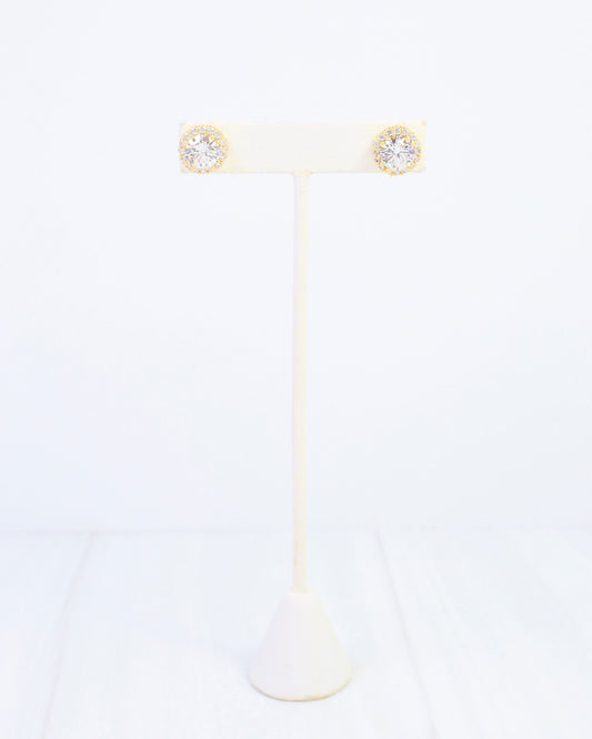 Winslow Embellished CZ Stud Earring Gold