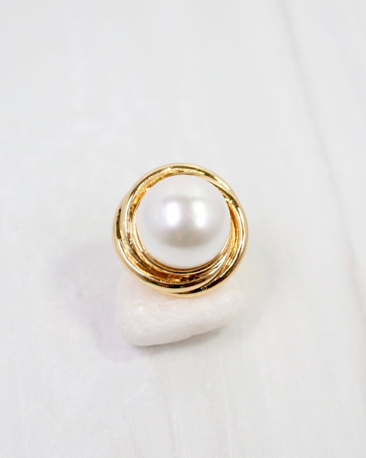 Biddeford Pearl Ring WR Gold