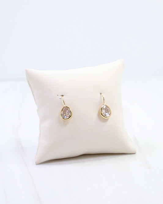 Everlee Teardrop CZ Earring WR Gold