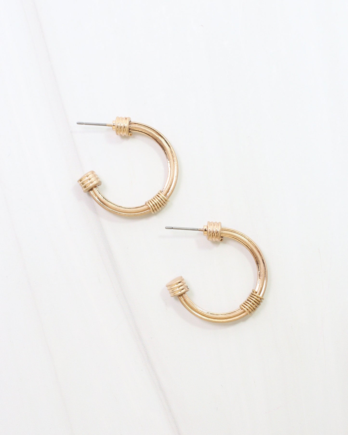 Emerie Hoop Earring Worn Gold