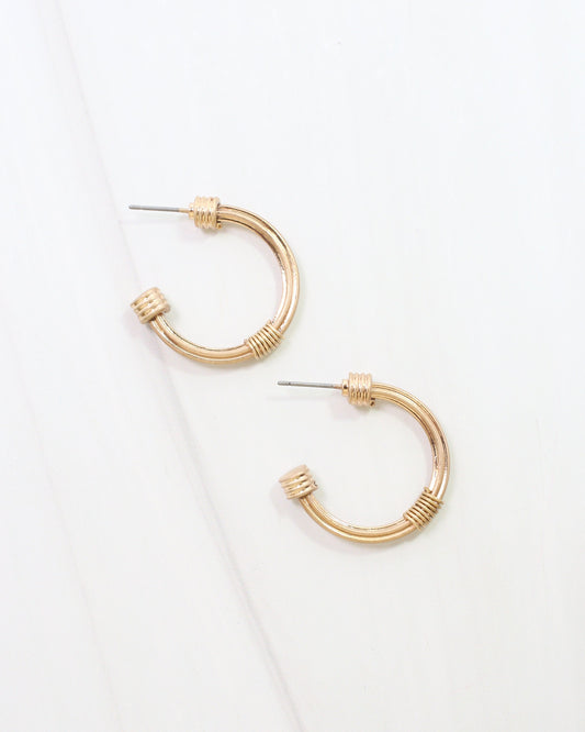 Emerie Hoop Earring Worn Gold