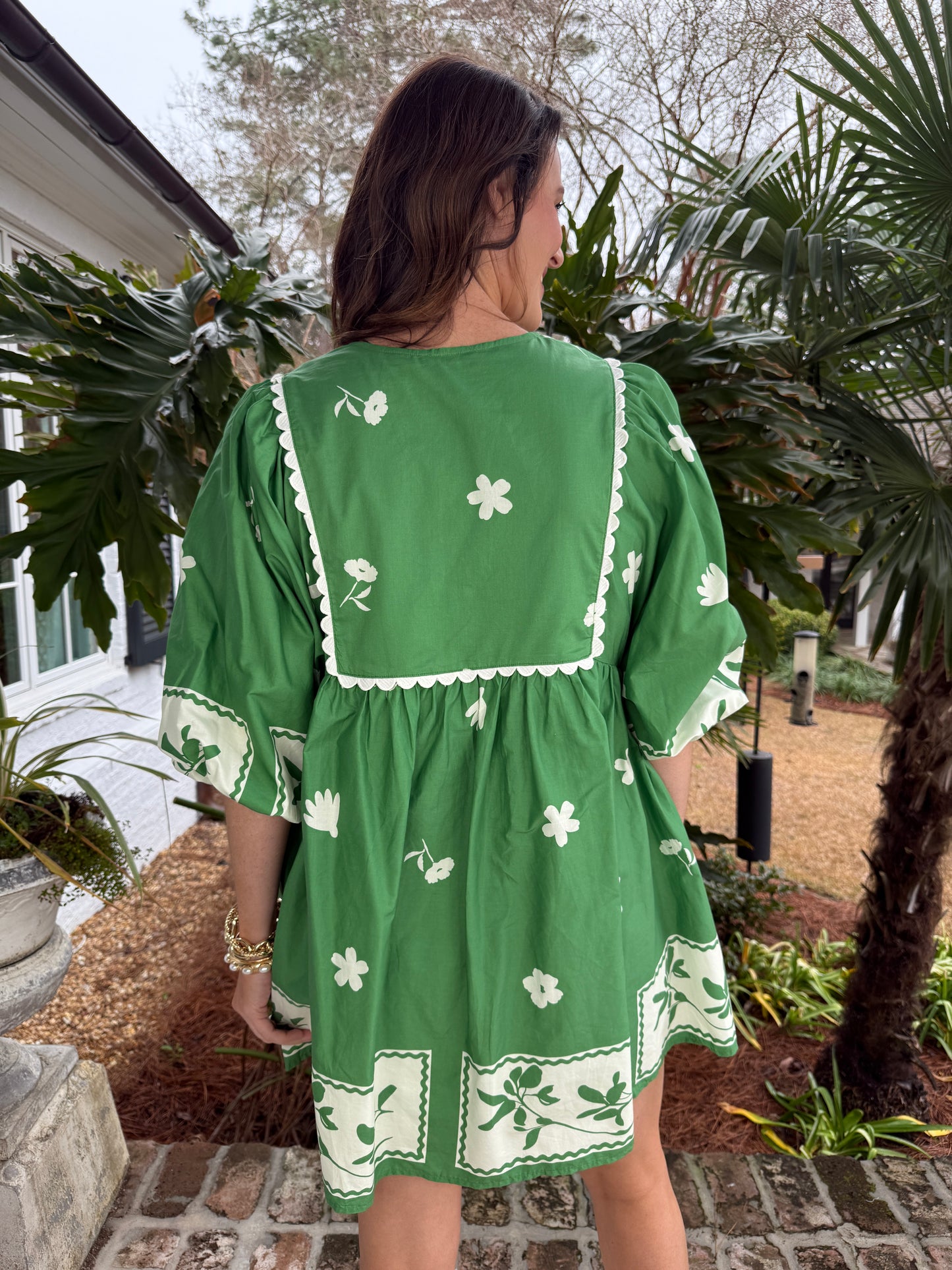 Caught A Vibe Green Pullover Mini Dress