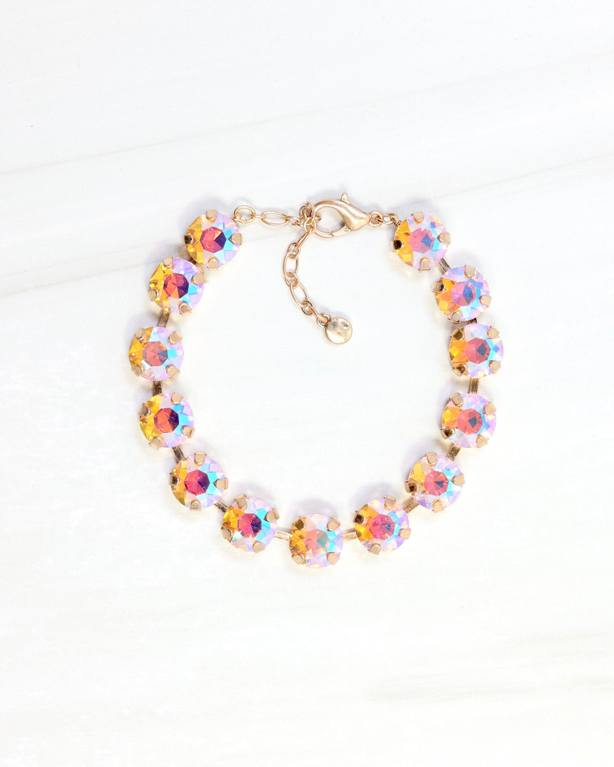 Andi Rhinestone Bracelet Pink AB