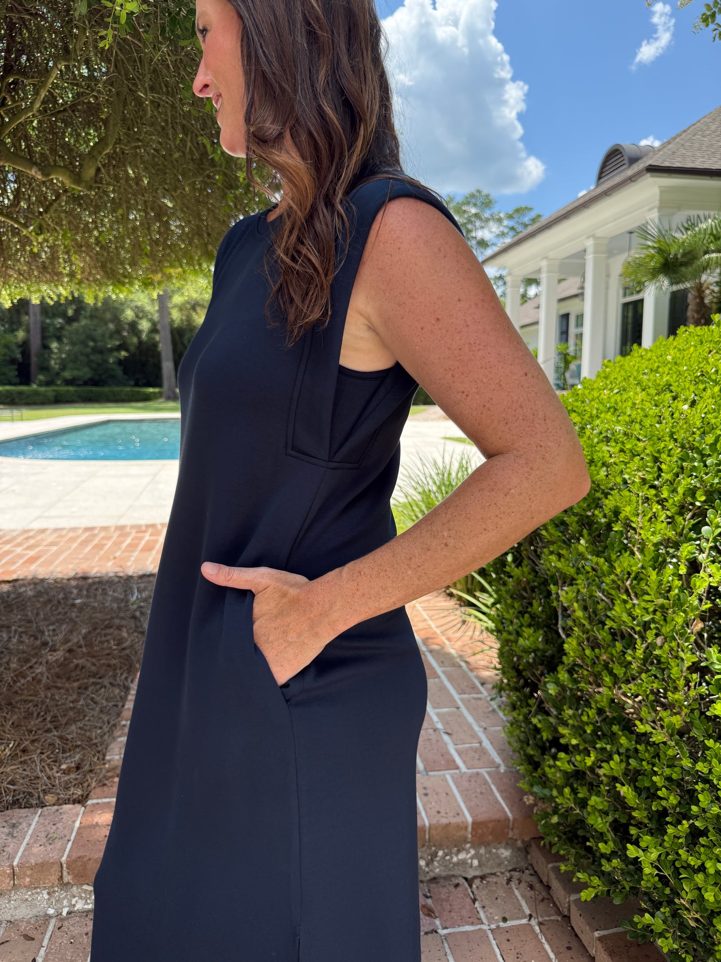 Hopkins Knit Pullover Dress - Navy