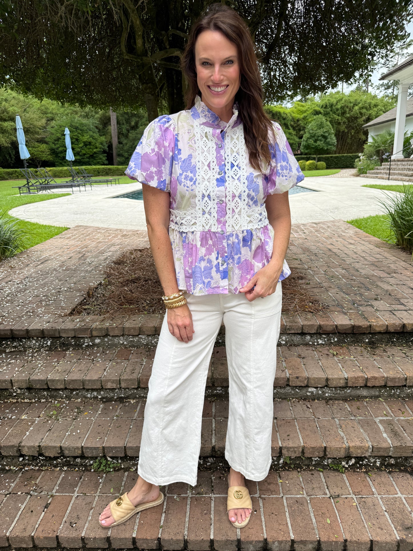 Pretty In Purple Floral Printed Top