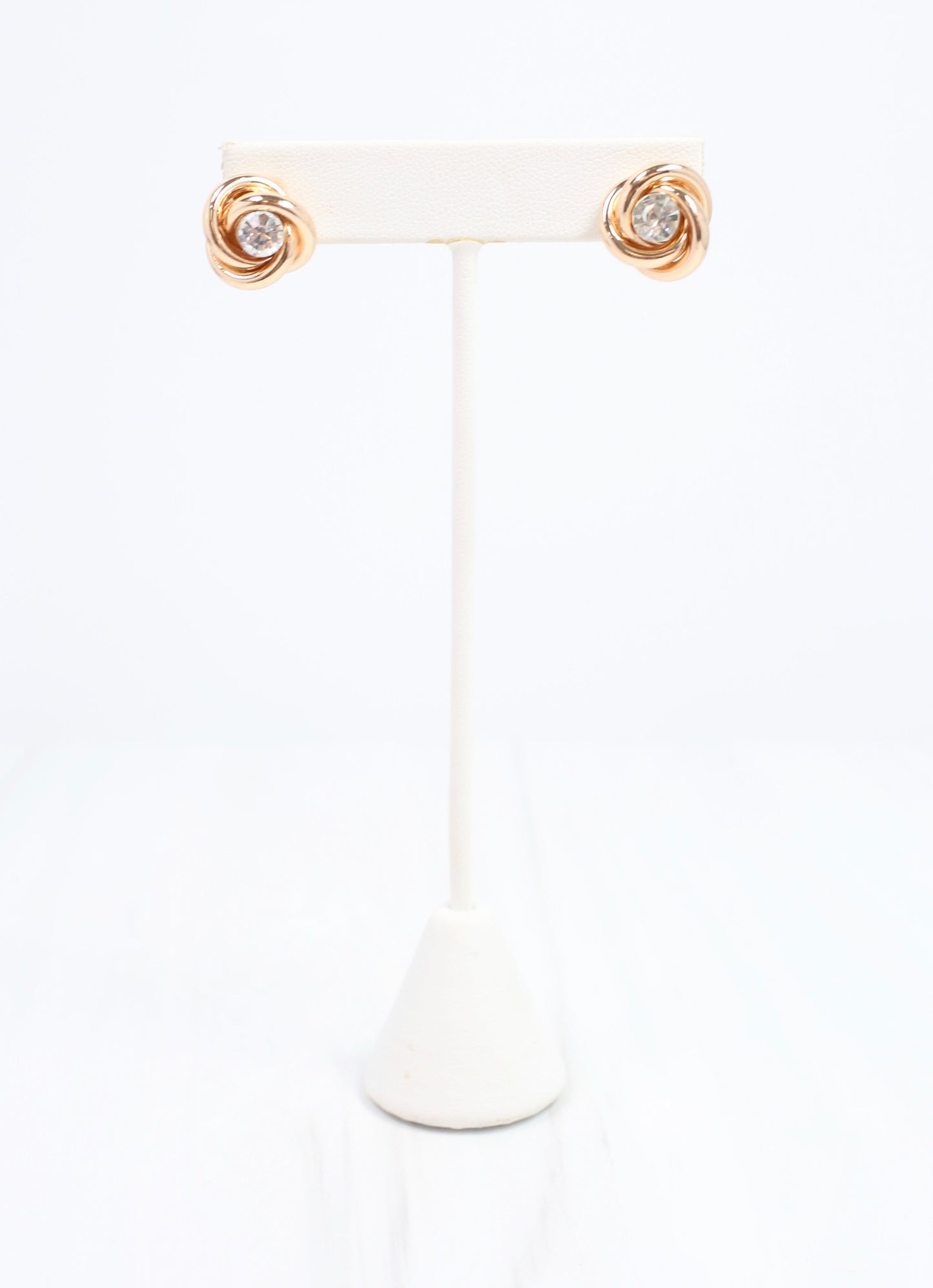 Stephanie CZ Stud Earring Gold