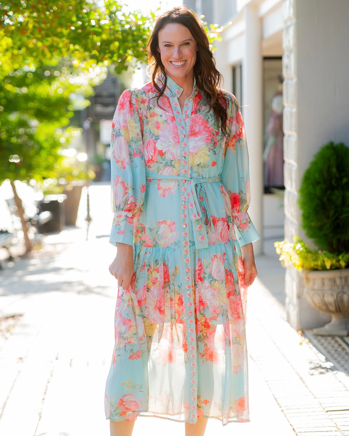 Mia Button Down Floral Dress