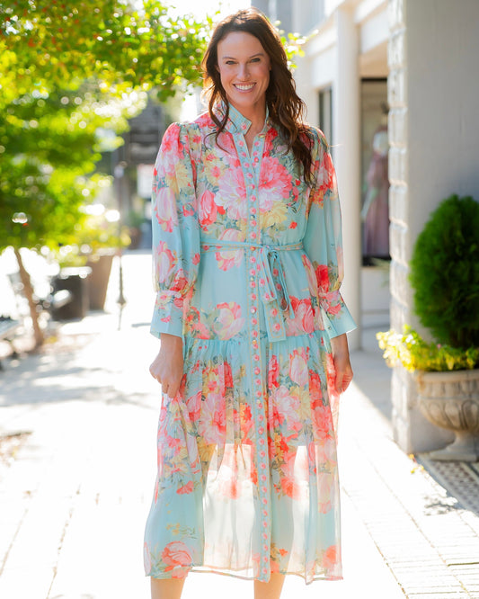 Mia Button Down Floral Dress