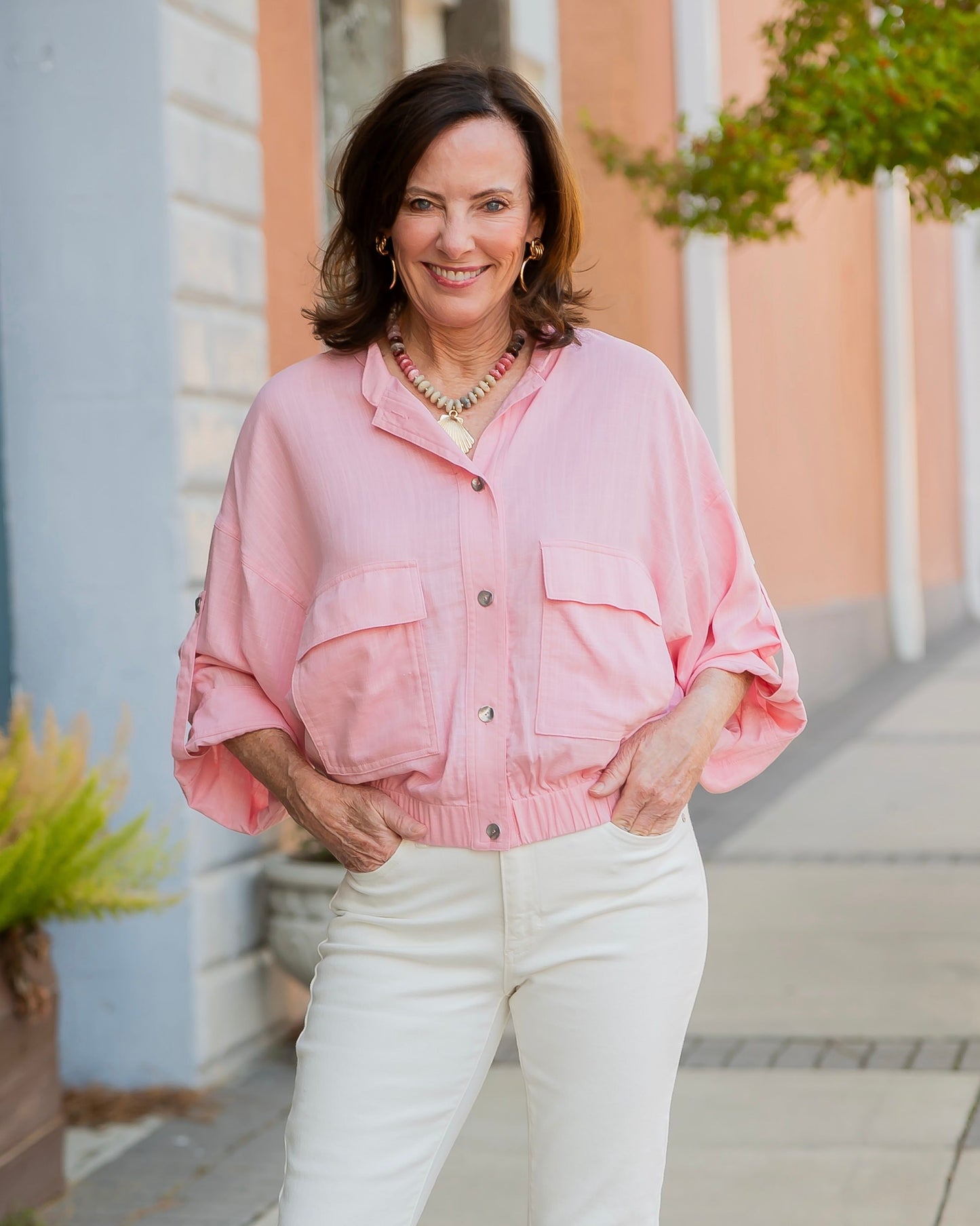 Rhea Linen Utility Jacket