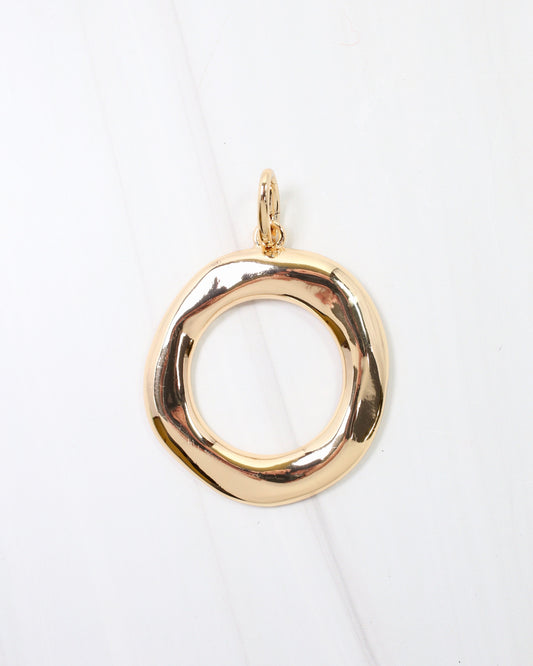 Louisville Large Circle Charm Gold