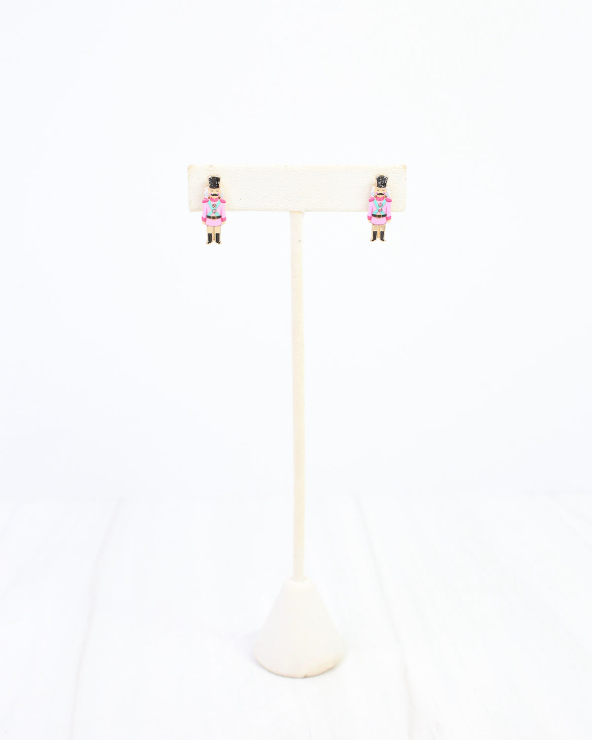 Noel Nutcracker Stud Earring Pink