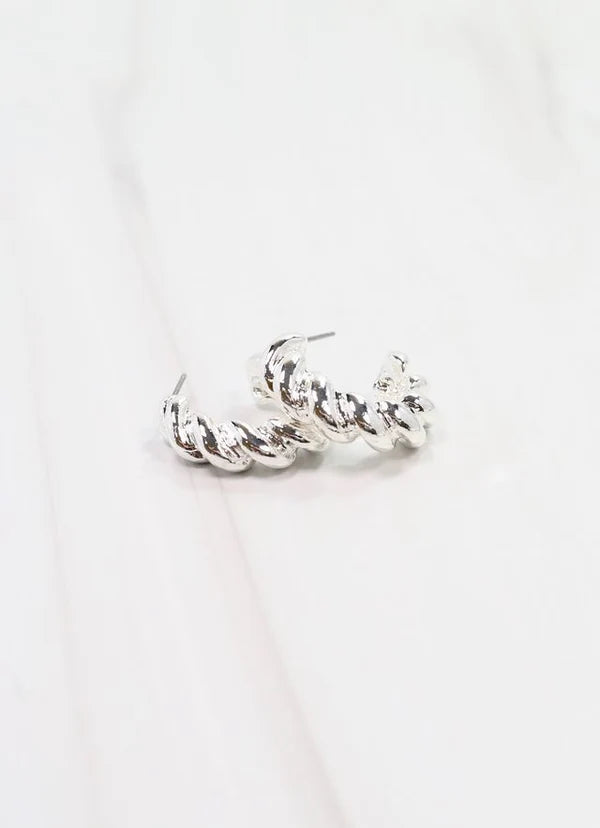 Ralston Twisted Hoop Earring SILVER