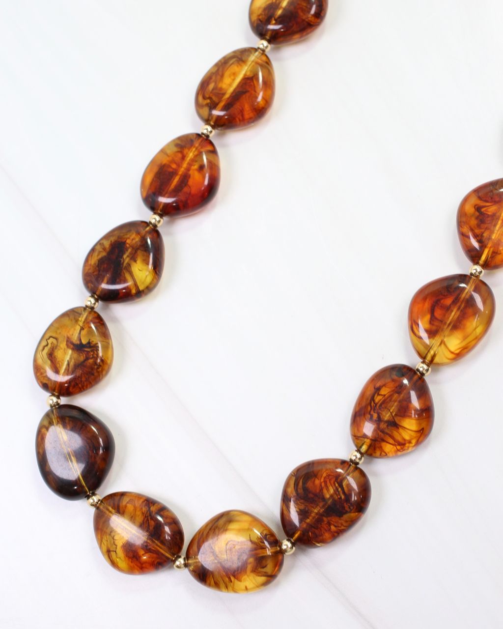 Gardiner Stone Beaded Necklace Tortoise
