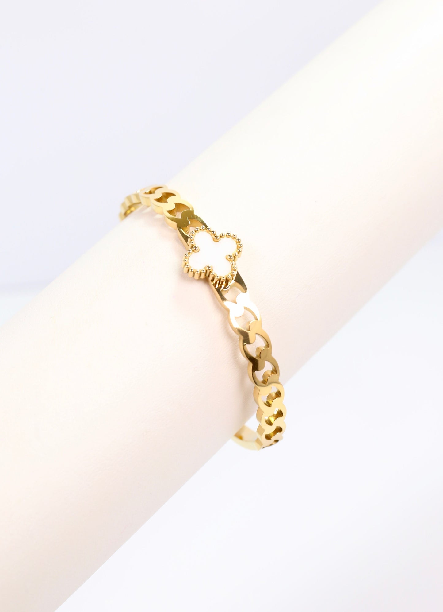 Gavin Clover Link Bracelet GOLD