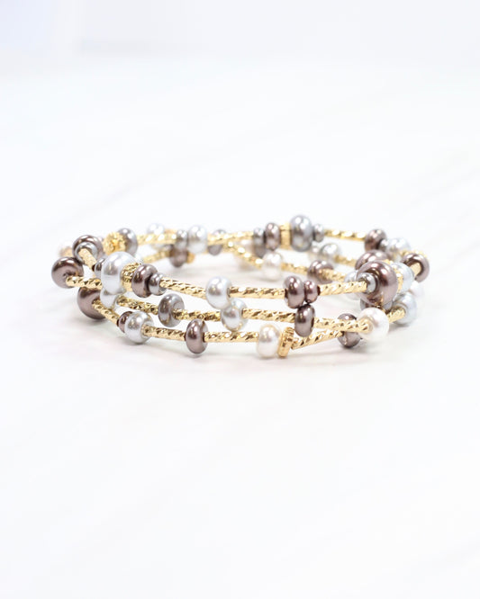 Lola Stretch Bracelet Set Grey