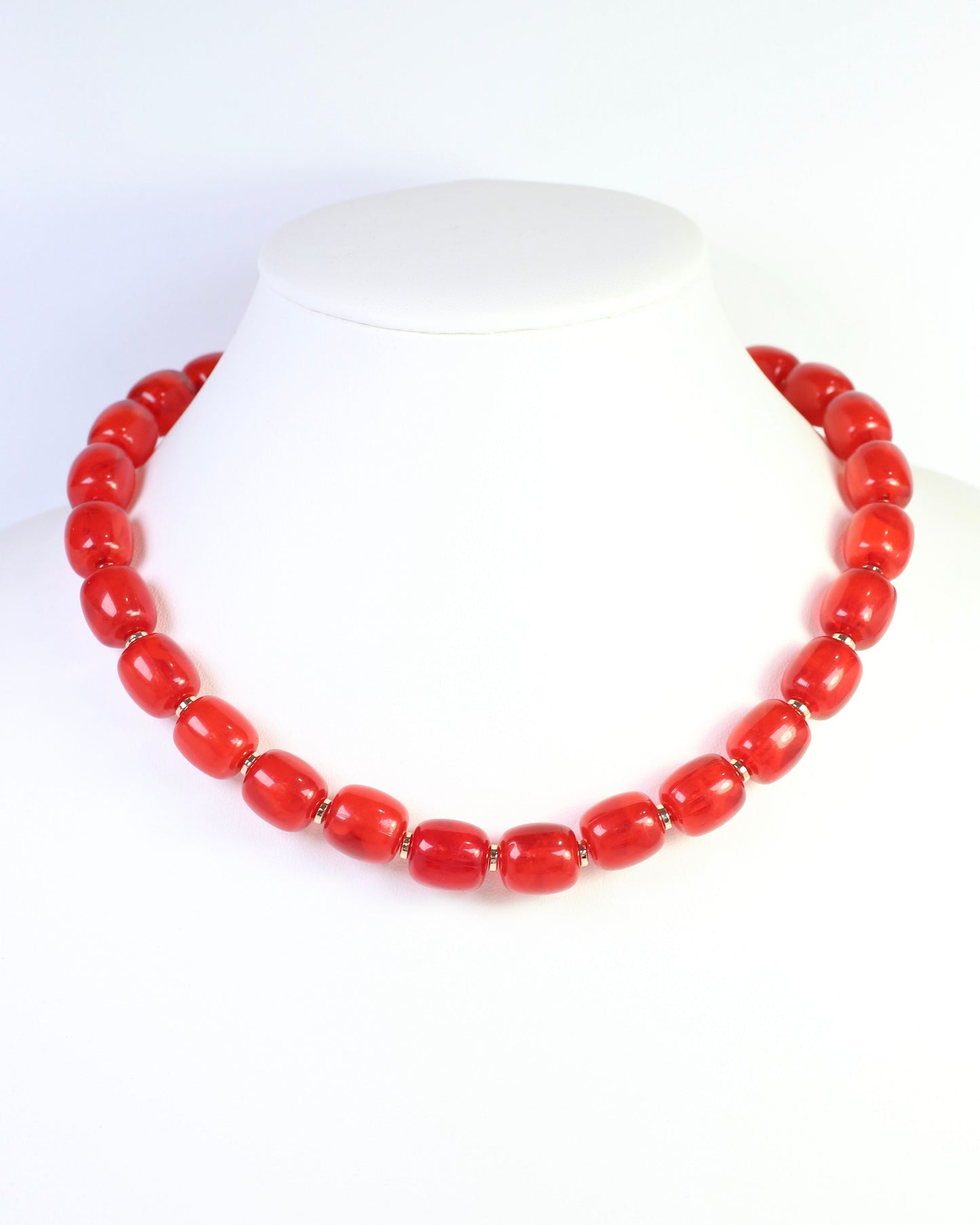 Karsyn Beaded Magnetic Necklace Red