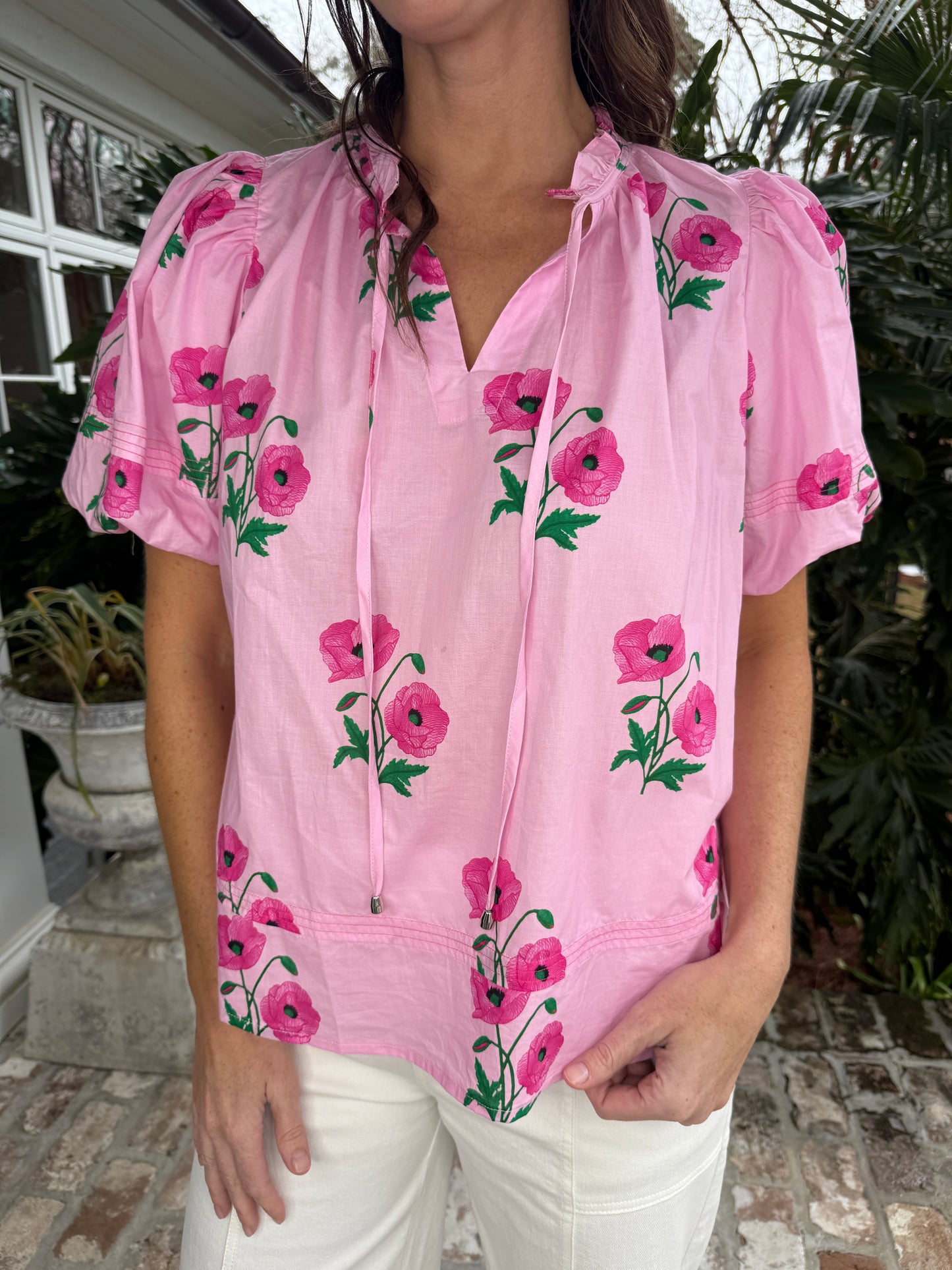 Spring Flowers Bloom Pink Top