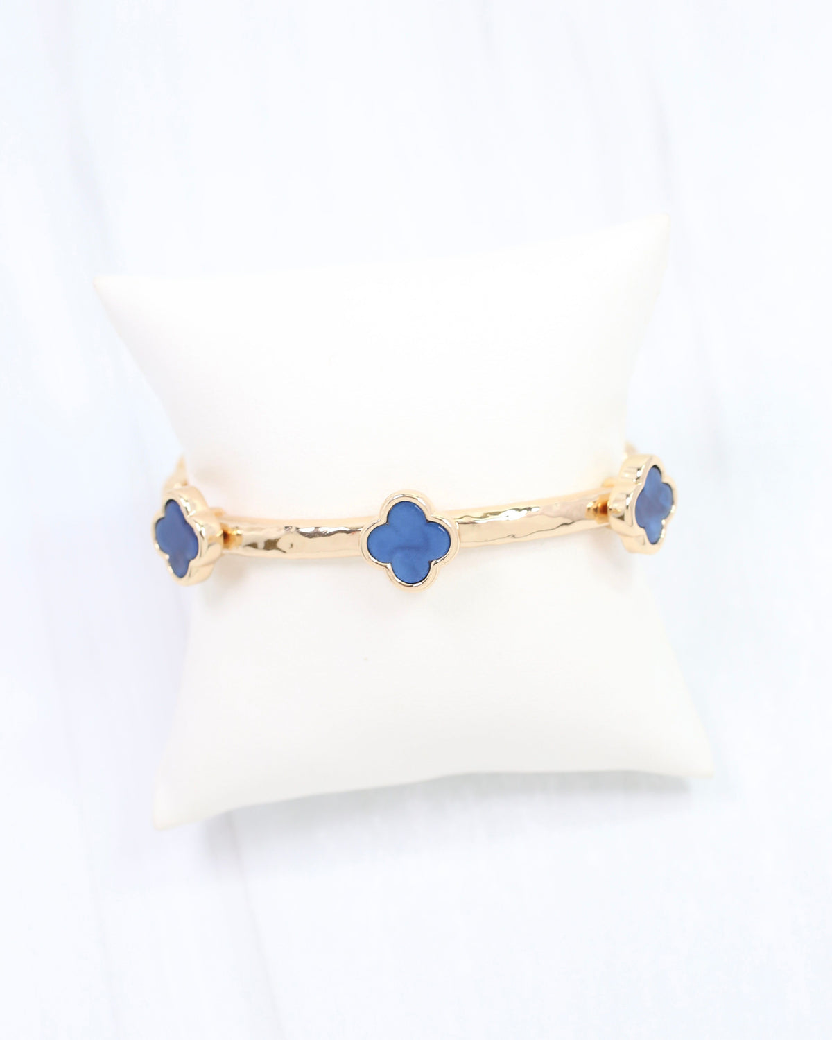 Reuben Clover Stretch Bracelet Blue