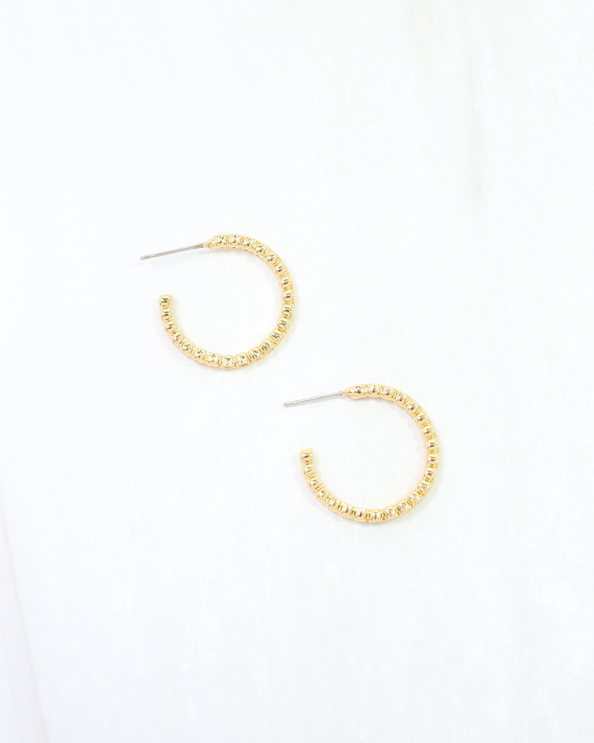 James CZ Pave Hoop Earring WR Gold
