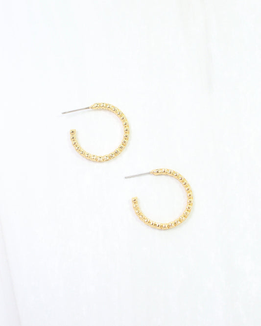 James CZ Pave Hoop Earring WR Gold