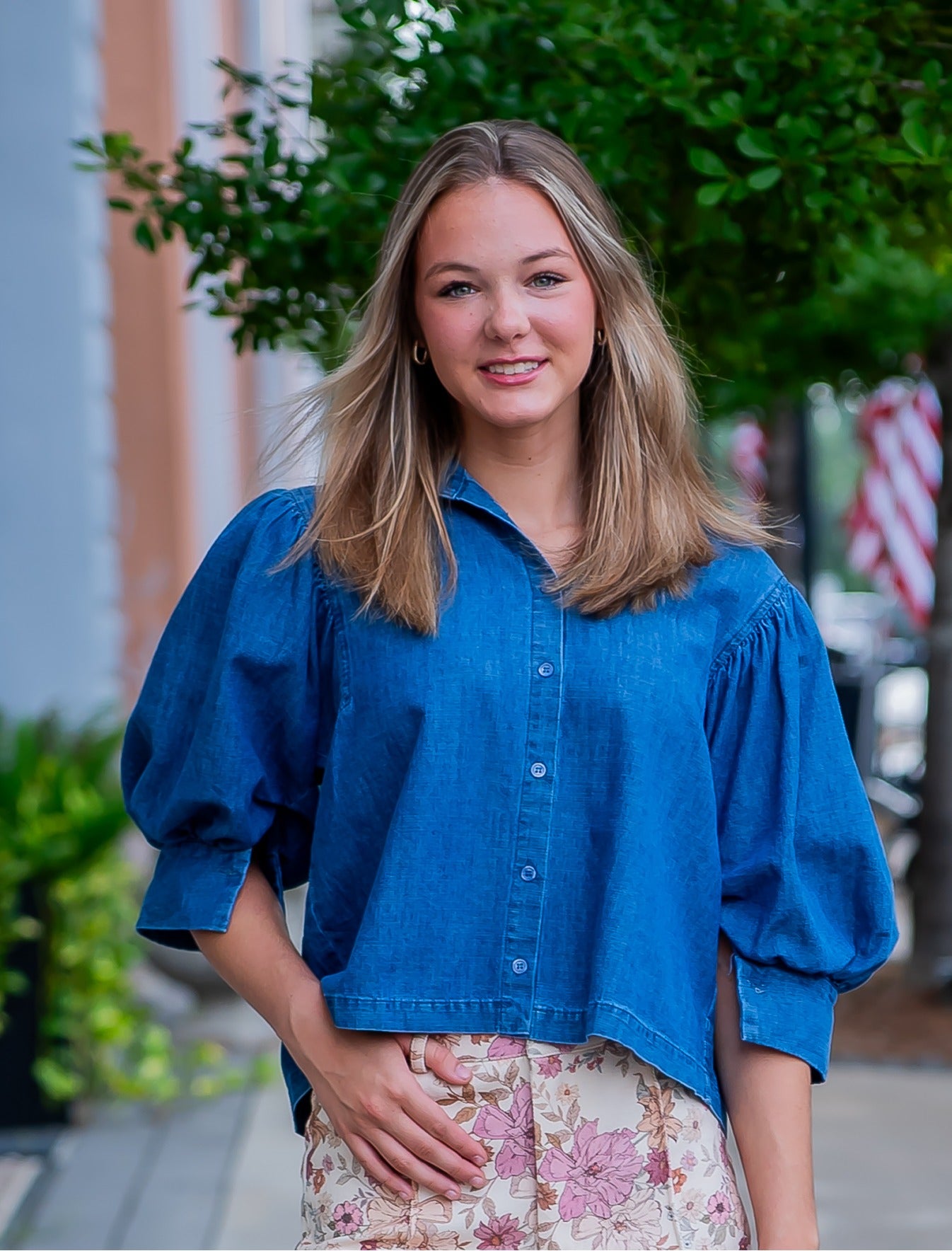Lauren Denim Top
