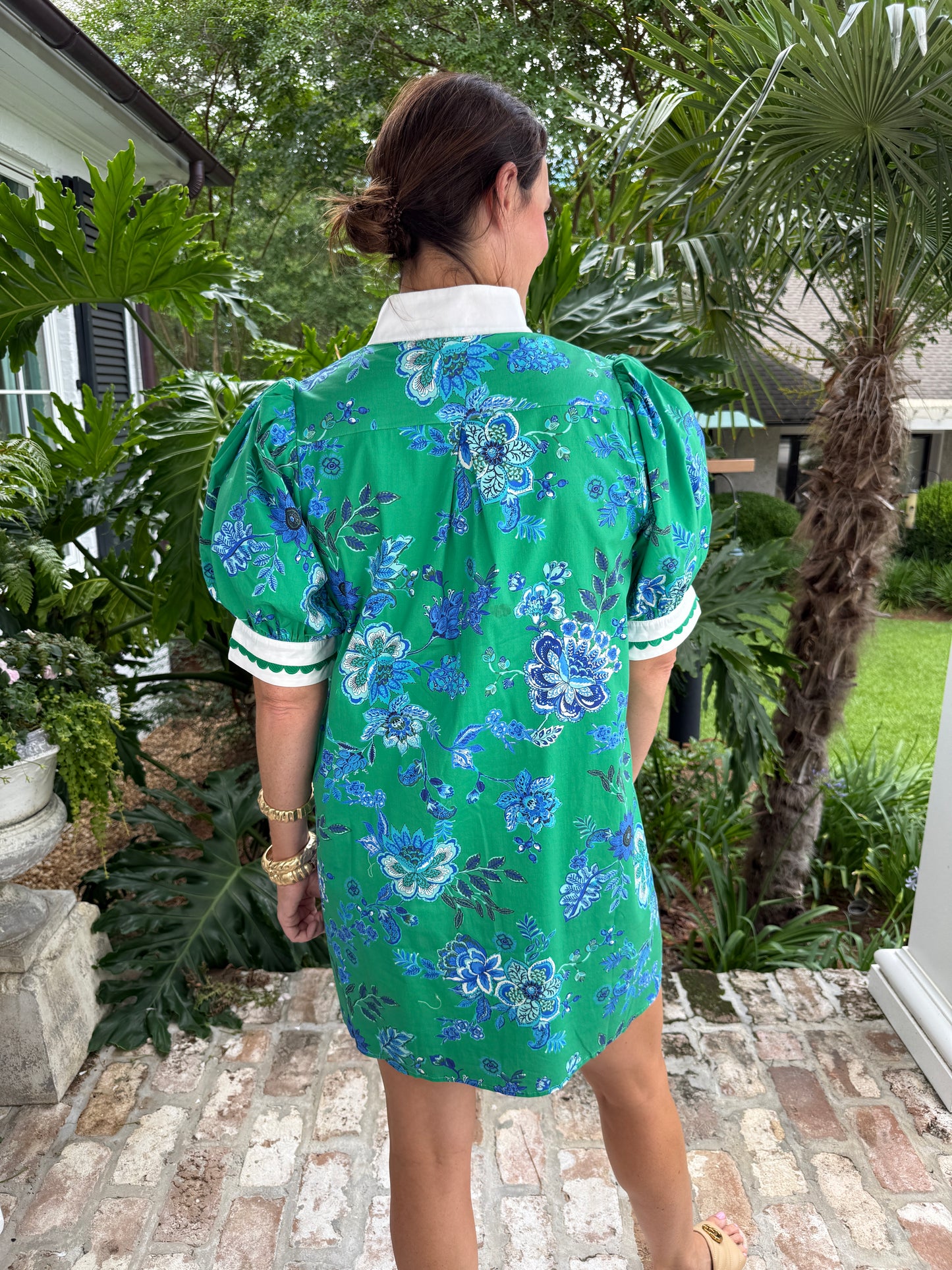Isleworth Printed Dress- Green