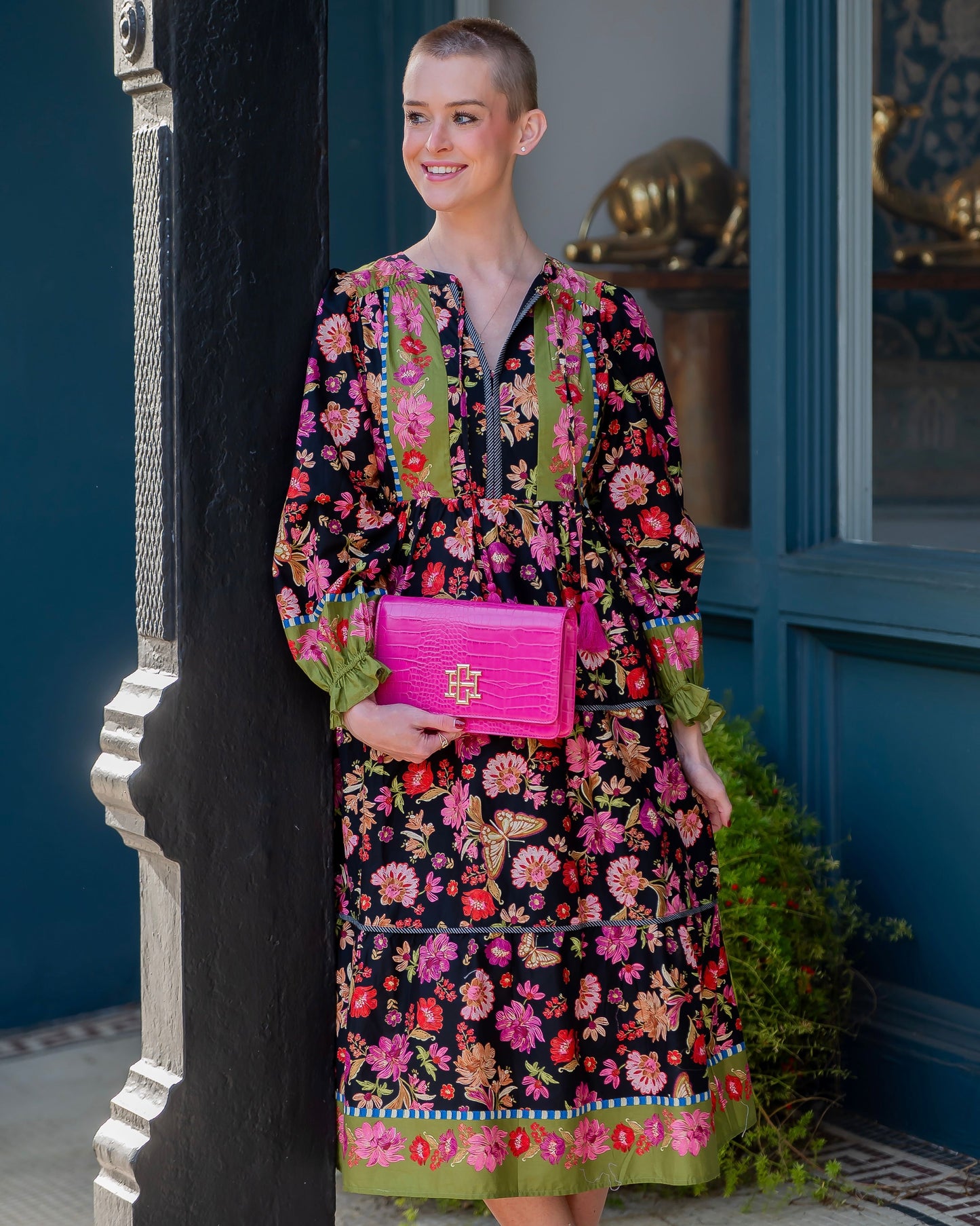 LeAnn Floral Print Midi Dress