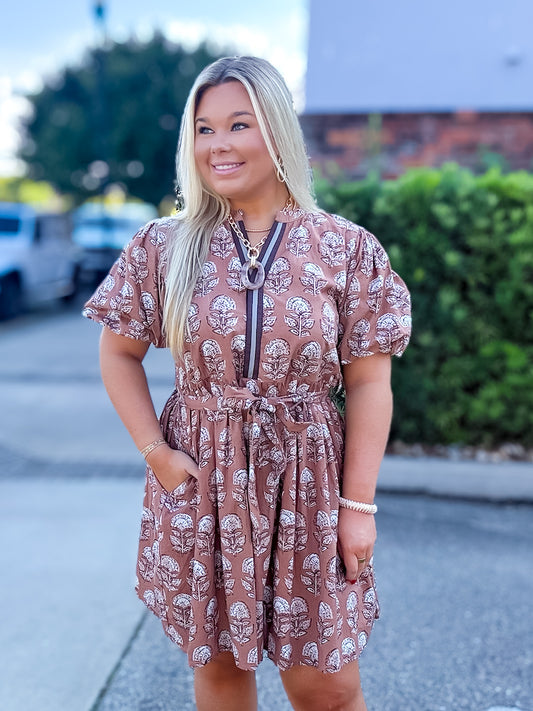 Naturally Beautiful Mocha Dress