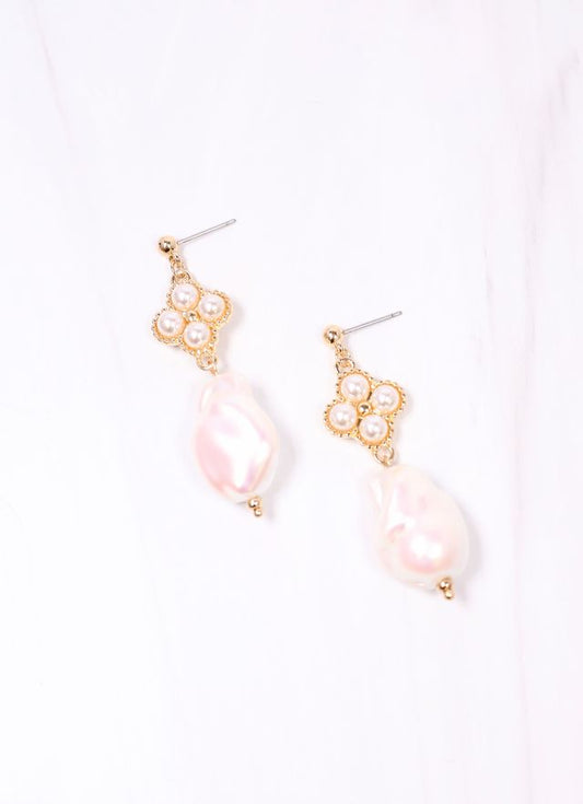 Maura Pearl Drop Earring GOLD