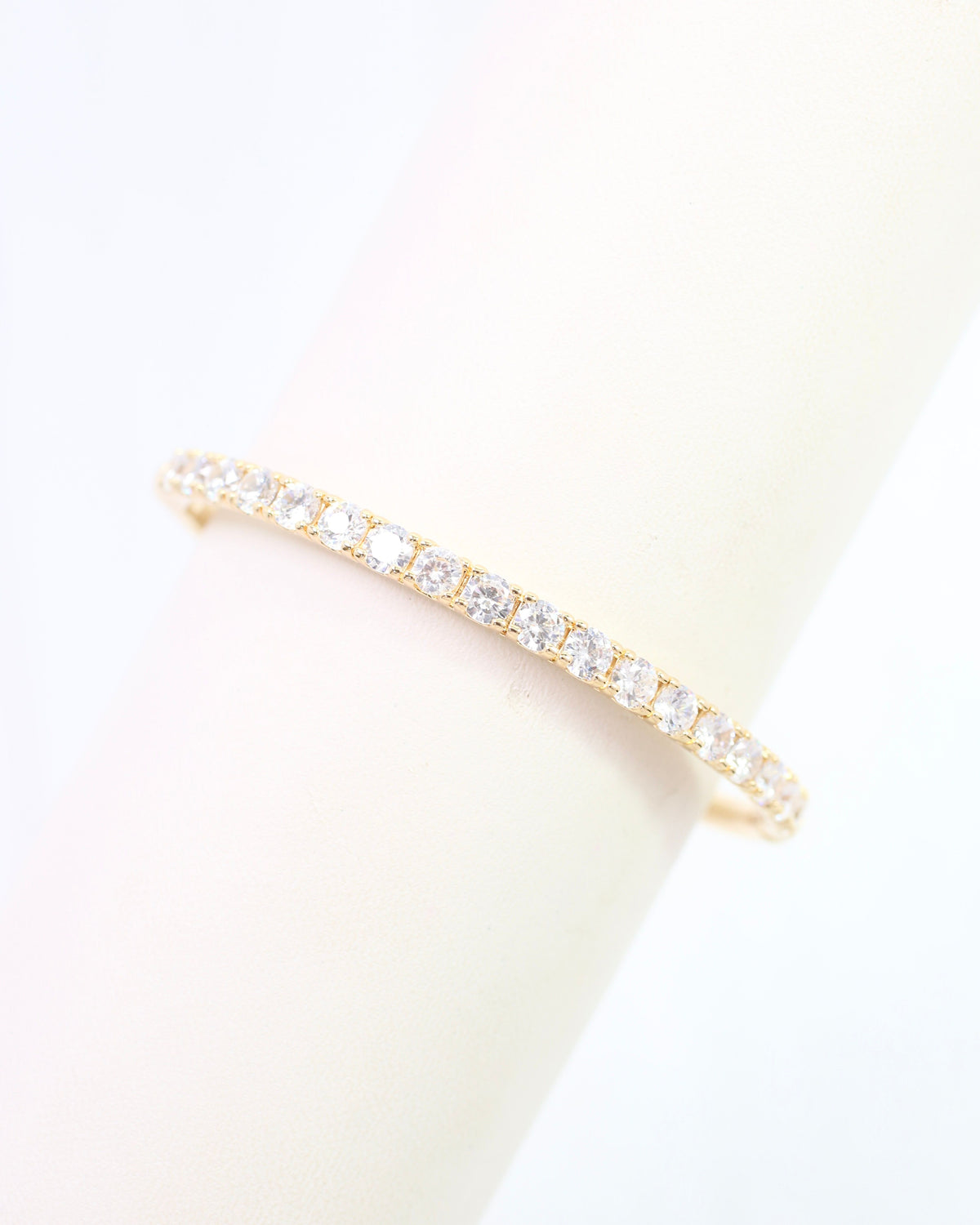 Jordie CZ Bangle Bracelet WR Gold