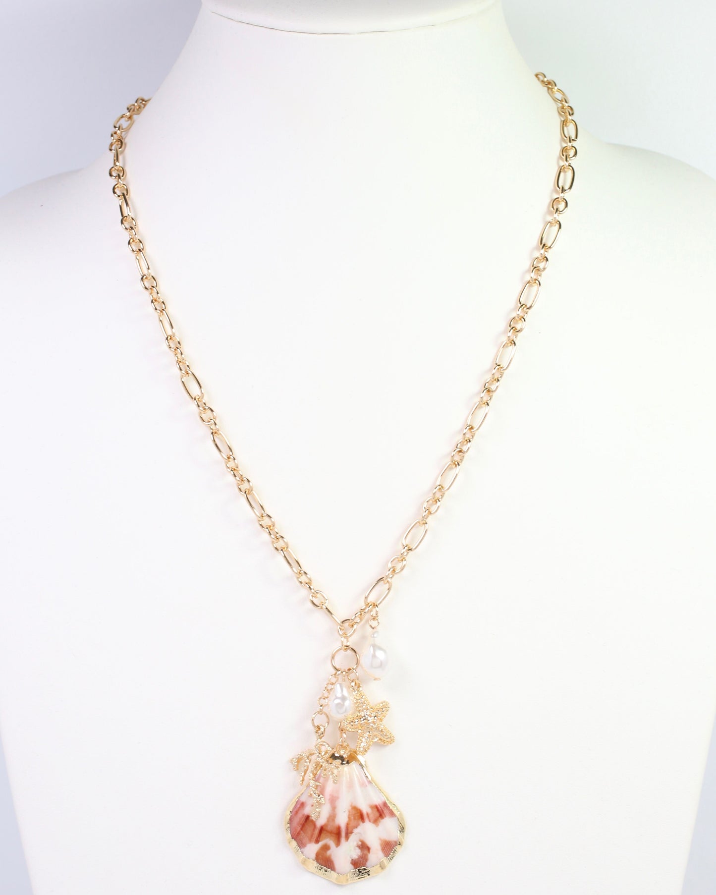 Caye Remy Sea Charm Cluster Necklace Gold