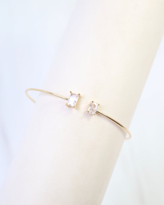 Truro CZ Cuff Bracelet Gold