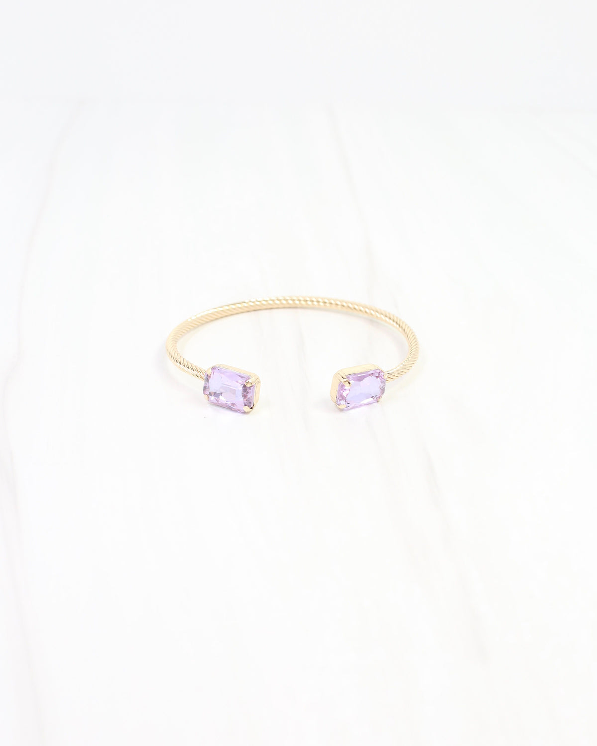 Chaveax Crystal Bangle Bracelet WR Lavender