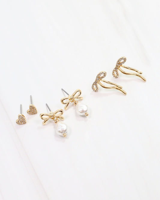 Classy Lady Earring Set Gold