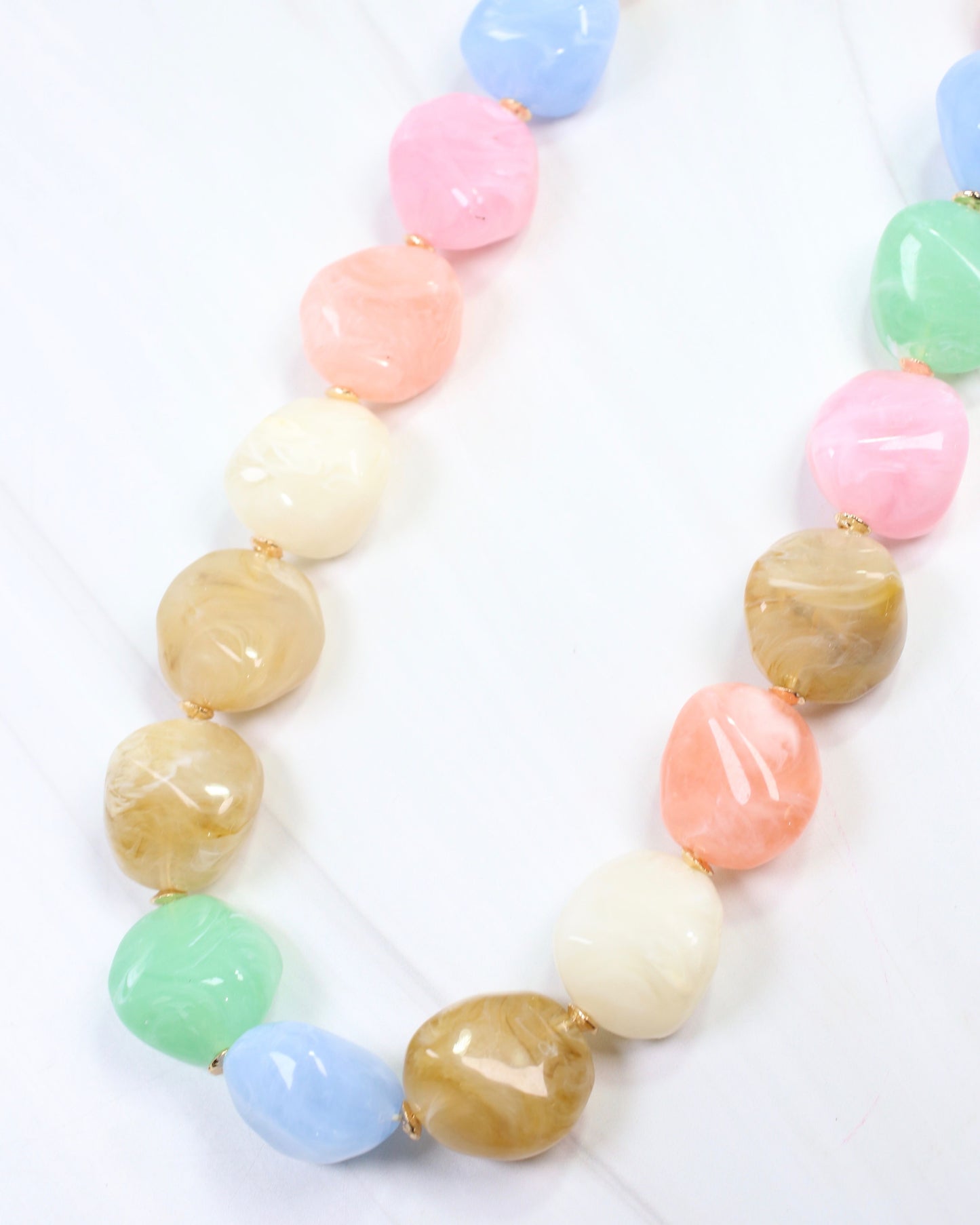 Clarksdale Marble Necklace Light Multi